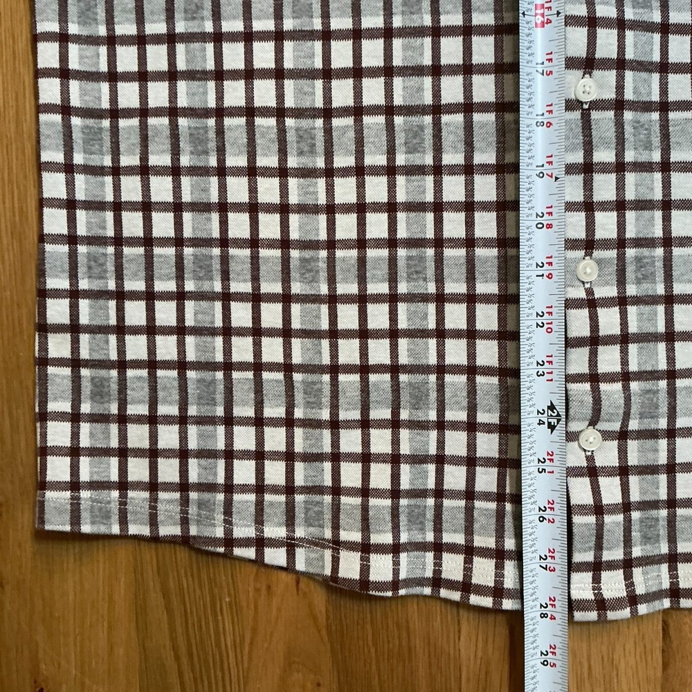 Vince Heavyweight Flannel Shirt XL Brown Beige Plaid Cotton Button Up Overshirt - Picture 6 of 7